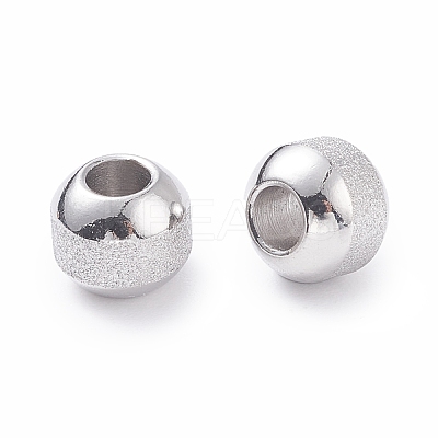 Non-Tarnish Textured 304 Stainless Steel Beads STAS-P306-01C-P-1