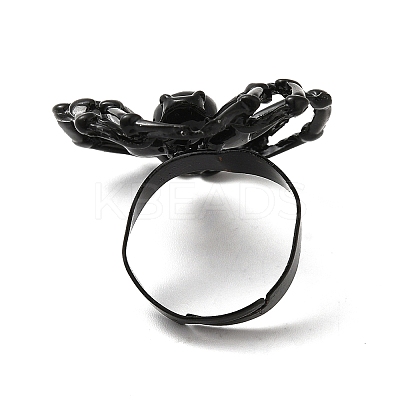 Alloy Spider Adjustable Ring for Halloween X-RJEW-O048-01EB-1