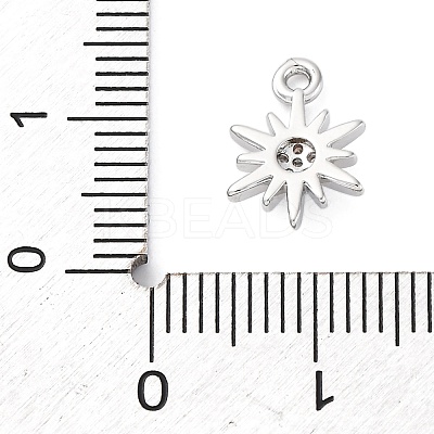 Brass Micro Pave Cubic Zirconia Charms KK-A240-23P-1
