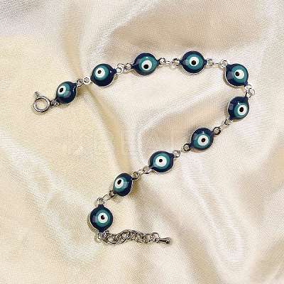 304 Stainless Steel Link Chain Bracelets BJEW-K265-007P-01-1