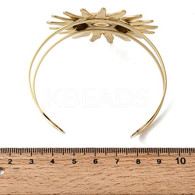 Stylish 304 Stainless Steel Cuff Bangles BJEW-K302-01B-G-1