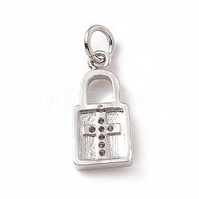 Brass Micro Pave Cubic Zirconia Pendants ZIRC-F132-45P-1