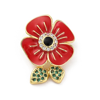 Brass Micro Pave Cubic Zirconia Pendants KK-U066-18G-1