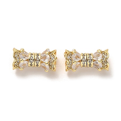Brass Micro Pave Cubic Zirconia Beads ZIRC-P112-05G-03-1