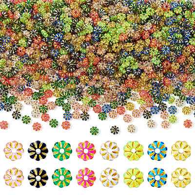 80G 8 Colors Acrylic Beads SACR-TA0001-19-1