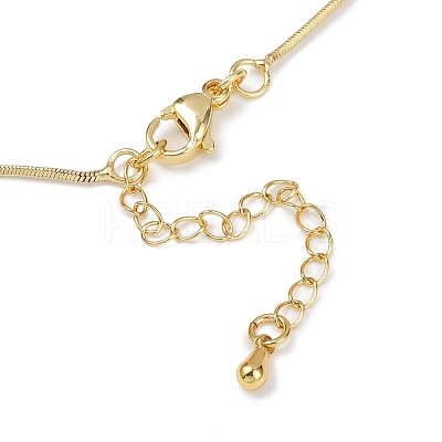 Brass Snake Chains Necklaces for Women NJEW-D302-14G-1