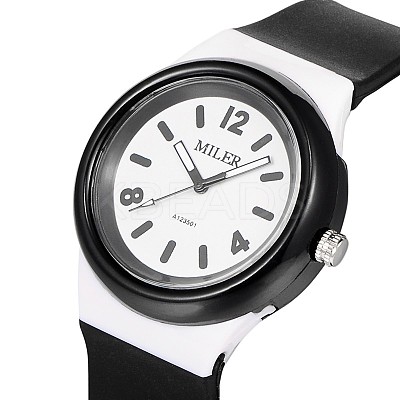 Children's 304 Stainless Steel Silicone Quartz Wrist Watches WACH-N016-07-1