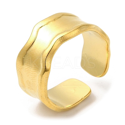 304 Stainless Steel Open Cuff Rings RJEW-K245-63G-1