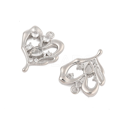 Brass Micro Pave Cubic Zirconia Pendants KK-L223-019P-1