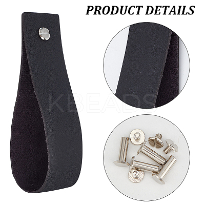 4Pcs PU Leather Sign Straps for Hanging Wedding Sign AJEW-CL0002-28C-1