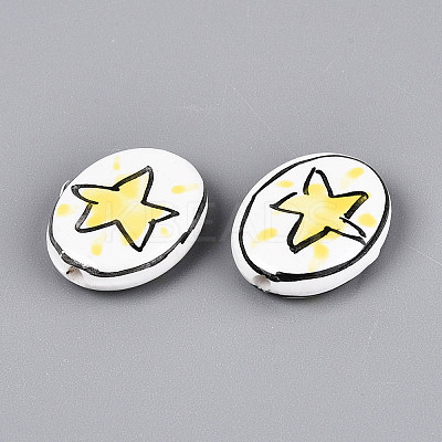 Handmade Porcelain Beads X-PORC-T134-07-1