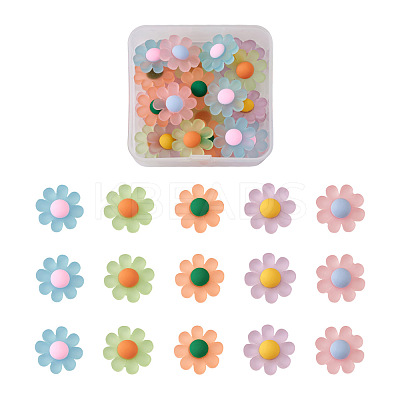 Resin Frosted Cabochons RESI-TA0001-26-1