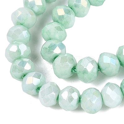 Anti-Tarnish Dyed Rondelle Glass Beads Strands LS-EGLA-T021-3mm-17-08-1