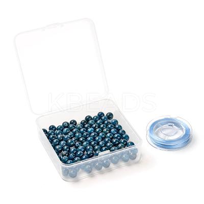 100Pcs 8mm Natural Apatite Round Beads DIY-LS0002-54-1