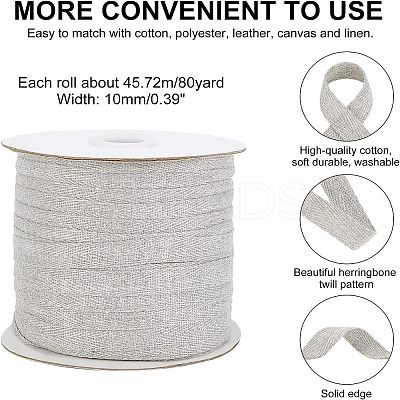 Cotton Twill Tape Ribbons OCOR-WH0058-35B-1