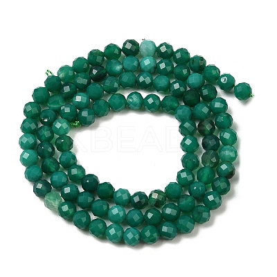 Natural Green Onyx Agate(Dyed & Heated) Beads Strands G-D347-A04-4mm-1