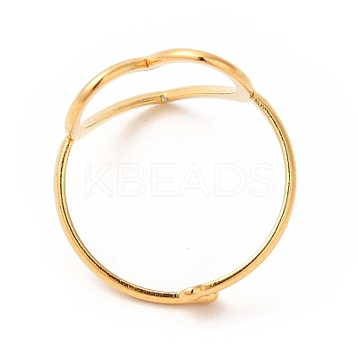 Ion Plating(IP) 201 Stainless Steel Open Cuff Ring RJEW-E063-47G-1