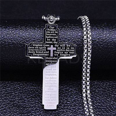 Non-Tarnish 201 Stainless Steel Pendant Necklaces NJEW-H015-08P-1