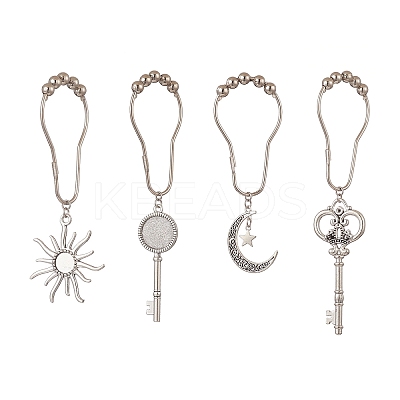 4 Styles Moon & Key & Sun Curtain Hooks DIY-CP00032-1