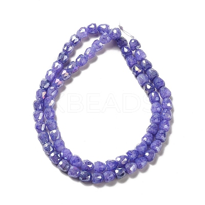 Electroplate Glass Beads Strand GLAA-G088-03D-1