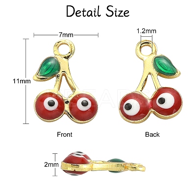 50Pcs Rack Plating Brass Enamel Pendants KK-CJ0001-87-1