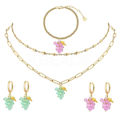 10Pcs 2 Colors Imitation Jade Glass Pendants FIND-CJ0002-05-1