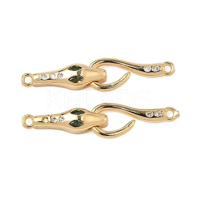 Brass Micro Pave Cubic Zirconia hook Clasps KK-S531-35G-1