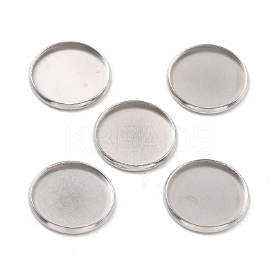 Non-Tarnish 316 Surgical Stainless Steel Cabochon Tray Settings STAS-I187-06F-P-1
