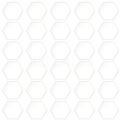 Hexagon Acrylic Chassis Display Pedestals DIY-FG0005-55B-1