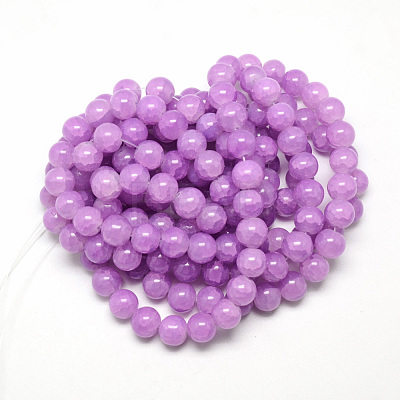 Baking Paint Crackle Glass Beads Strands X-DGLA-Q023-8mm-YS11-1