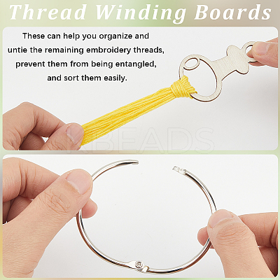 2 Bags Wood Thread Winding Boards AJEW-GF0011-68D-1