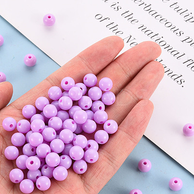 Opaque Acrylic Beads X-MACR-S370-C8mm-A03-1