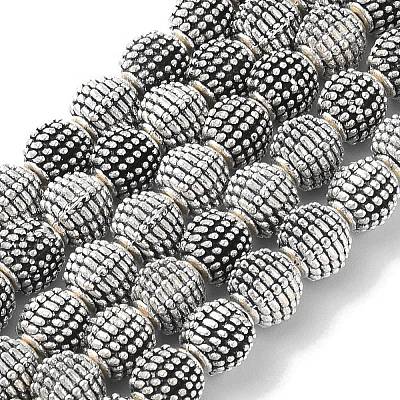 Round Tibetan Style Alloy Beads TIBEB-O007-34-RS-1