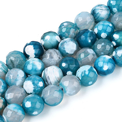 Dyed & Heated Natural Fire Crackle Agate Beads Strands G-N359-01B-06-1