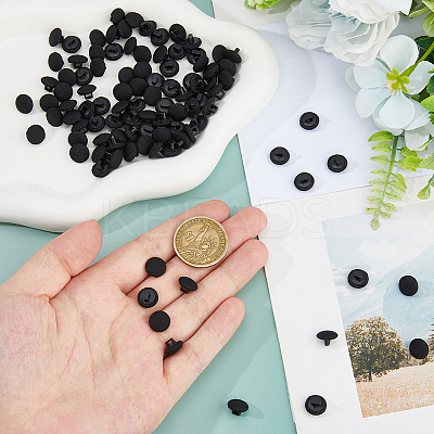 100Pcs 1-Hole Cloth Shank Buttons BUTT-FH0001-024-1