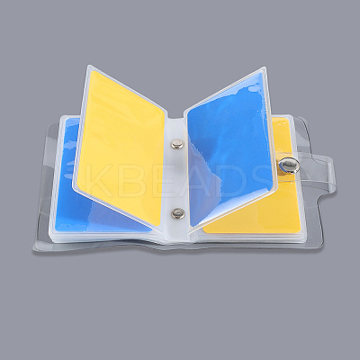 2Pcs PVC Mini Photocard Holder Book AJEW-SP0002-20A-05-1