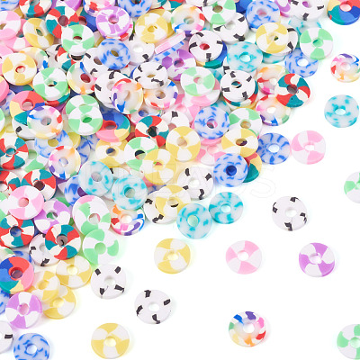 70G 10 Colors Handmade Polymer Clay Beads CLAY-TA0001-76-1
