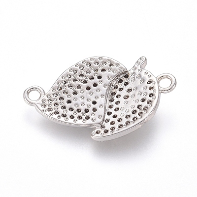 Brass Micro Pave Cubic Zirconia Links Connectors ZIRC-I032-41-1
