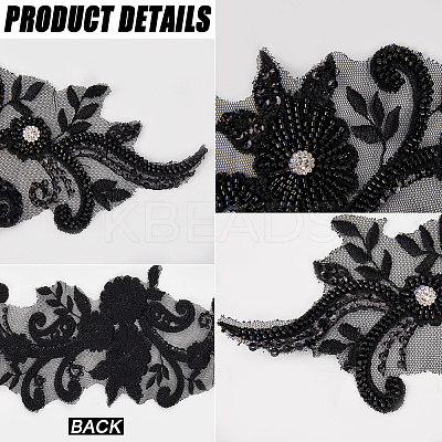 Sew on Flower Appliques PATC-WH0005-42A-1