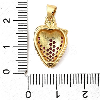 Brass Micro Pave Cubic Zirconia Pendants KK-P303-05G-1