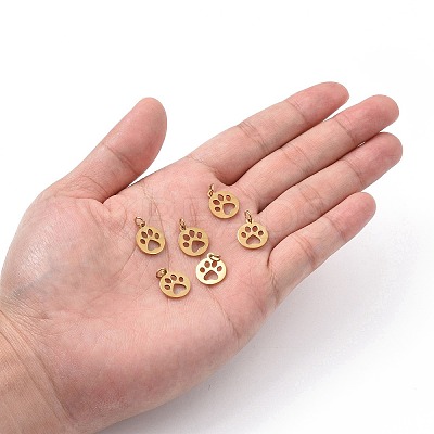 304 Stainless Steel Pendants STAS-Q201-T455G-1