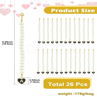 26Pcs Acrylic & Alloy Enamel Pendant Decoration HJEW-CJ00053-1