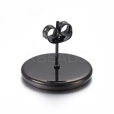 Stainless Steel Stud Earring Settings LS-X-STAS-L211-07E-B-1