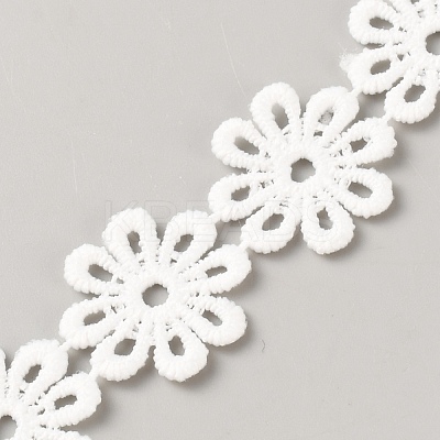 Polyester Lace Ribbon OCOR-WH0111-138E-1