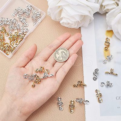 Plated Alloy Hair Coil Cuffs OHAR-PH0001-18-RS-1