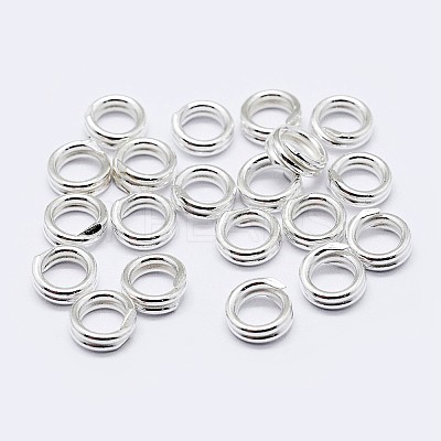 925 Sterling Silver Split Jump Rings STER-F036-01S-0.6x5mm-1