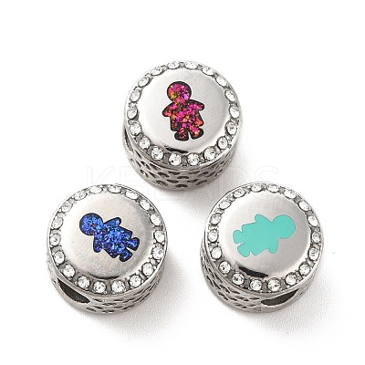 304 Stainless Steel European Beads STAS-D180-10P-1