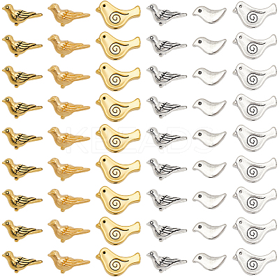 150Pcs 6 Styles Tibetan Style Alloy Beads TIBEB-SC0001-48-1