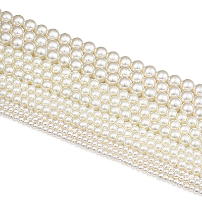 Glass Pearl Beads Strands Sets HY-TA0001-B-02-1