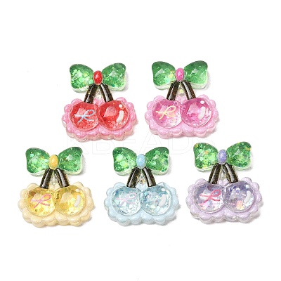 Transparent Resin & Paillette Imitation Food Cabochons RE-CBA0EC6-09-1